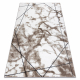 Moderní koberec COZY Lina, geometrický, mramor - Strukturální, dvě úrovně rouna, hnědý