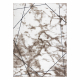Modern matta COZY Lina, geometrisk, Marmor - strukturella två nivåer av hudna brun
