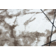 Dywan nowoczesny COZY Lina, geometryczny, marmur - Strukturalny, dwa poziomy runa brązowy