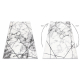 Alfombra moderna COZY Lina, geométrico, mármol - Structural dos niveles de vellón gris