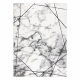 Modern Teppich COZY Lina, Geometrisch, Marmor - Strukturell zwei Ebenen aus Vlies grau