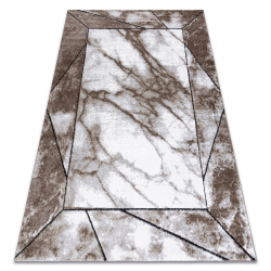 Modern COZY szőnyeg Cadre, Keret, Üveggolyó - Structural két szintű gyapjú barna