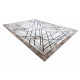 Tapete moderno COZY Tico, geométrico - Structural dois níveis de lã castanho