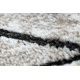 Dywan nowoczesny COZY Tico, geometryczny - Strukturalny, dwa poziomy runa brązowy