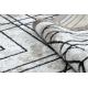 Tapete moderno COZY Tico, geométrico - Structural dois níveis de lã castanho