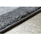 Modern carpet COZY Tico, geometric - structural two levels of fleece grey