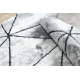 Moderne teppe COZY Polygons Sirkel, geometriske, trekanter - strukturell to nivåer av fleece, grå