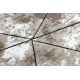 Alfombra moderna COZY Polygons, geométrico, triangulos - Structural dos niveles de vellón marrón