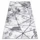 Matto moderni COZY Polygons, geometrinen, kolmiot - harmaa