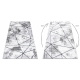 Matto moderni COZY Polygons, geometrinen, kolmiot - harmaa