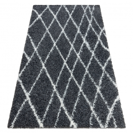 Bathroom rug SYNERGY circle, glamour, non-slip, soft - lurex black