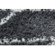 Bathroom rug SYNERGY circle, glamour, non-slip, soft - lurex black