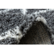Tappeto da bagno SYNERGY cerchio, glamour, antiscivolo, morbido - lurex nero