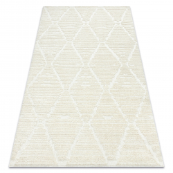 Tapis de salle de bain SYNERGY cercle, glamour, antidérapant, doux - lurex blanc