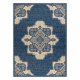 Bathroom rug SUPREME circle LINES, non-slip, soft - black