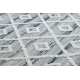 Tepih SEVILLA Z555A rešetka, dijamant siva / Bijela rese Berberski marokanski shaggy