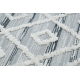 Teppich SEVILLA Z555A Gitter, Diamanten grau / weiß Franse berber marokkanisch shaggy