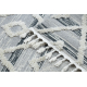 Teppich SEVILLA Z555A Gitter, Diamanten grau / weiß Franse berber marokkanisch shaggy