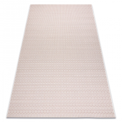 Fonott sizal flat szőnyeg 48603/526 Szemek krém rózsaszín