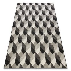 Alfombra de pasillo con refuerzo de goma TRIBE marrón