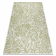 Tappeto SIZAL SION foglie, tropicale 22128 tessuto piatto ecru / verde