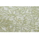 Koberec SISAL SION Listy, tropický 22128 ploché tkanie ecru / zelená
