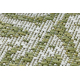 Styginių kilimas SIZAL SION Lapas, tropiskas 22128 plokščias audimas ecru / zaļš