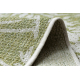 Χαλί σιζάλ SION Φύλλα, τροπικό 22128 Επίπεδη υφαντή εκρού / πράσινο