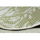 Teppich SISAL SION Blätter, tropisch 22128 flach gewebt ecru / grün
