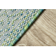 Sisal tapijt SION Diamanten 22184 plat te weven groente / blauw / ecru