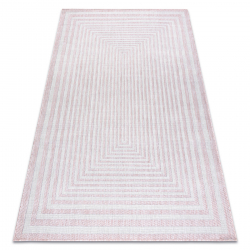 Sisal tapijt SION doolhof 22376 plat te weven roze / ecru