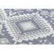 Teppich SISAL SION aztekisch 3007 flach gewebt blau / rosa / ecru