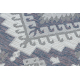 Styginių kilimas SIZAL SION Aztekas 3007 plokščias audimas zils / rozā / ecru