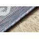 Teppich SISAL SION aztekisch 3007 flach gewebt blau / rosa / ecru
