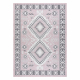 Килим SIZAL SION ацтек 3007 плоскі тканини рожевий / ecru