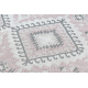 Fonott sizal szőnyeg SION azték 3007 lapos szövött rózsaszín / ecru