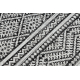 Koberec, běhoun SISAL SION aztécký 22168 ploché tkaní černý / ecru