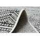Sisal tapijt, Loper SION azteeks 22168 plat te weven zwart / ecru