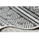 Teppich, Läufer SISAL SION aztekisch 22168 flach gewebt schwarz / ecru