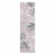 Carpet, Runner SISAL SION Palm leaves, tropical 2837 Flat woven ecru / pink