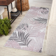 Fonott sizal szőnyeg SION Futó szőnyegek, pálmalevelek, tropikus 2837 lapos szövött ecru / rózsaszín