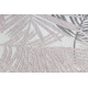 Koberec, běhoun SISAL SION palmové listy, tropický 2837 ploché tkaní ecru / růžový 