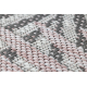 Alfombra sisal SION alfombra de pasillo, Hojas de palma, tropical 2837 Tejido plano ecru / rosado