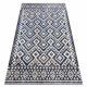Модерен килим MUNDO E0561 диаманти, зигзаг 3D външно син / бежово