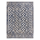Moderne tæppe MUNDO E0561 diamanter, zigzag 3D udendørs blå / beige
