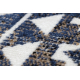 Vaip kaasaegne MUNDO E0561 rombid, zigzag 3D outdoor sinine / beež