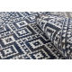 Moderne tæppe MUNDO E0561 diamanter, zigzag 3D udendørs blå / beige