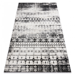 Модерен килим MUNDO E0592 етнически външно бежово / черен