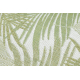 Dywan chodnik SZNURKOWY SIZAL SION Liście Palmy, tropikalny 2837 płaskie tkanie ecru / zielony