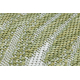 Килим SIZAL SION Доріжка, Пальмове листя, тропічний 2837 плоскі тканини ecru / зелений